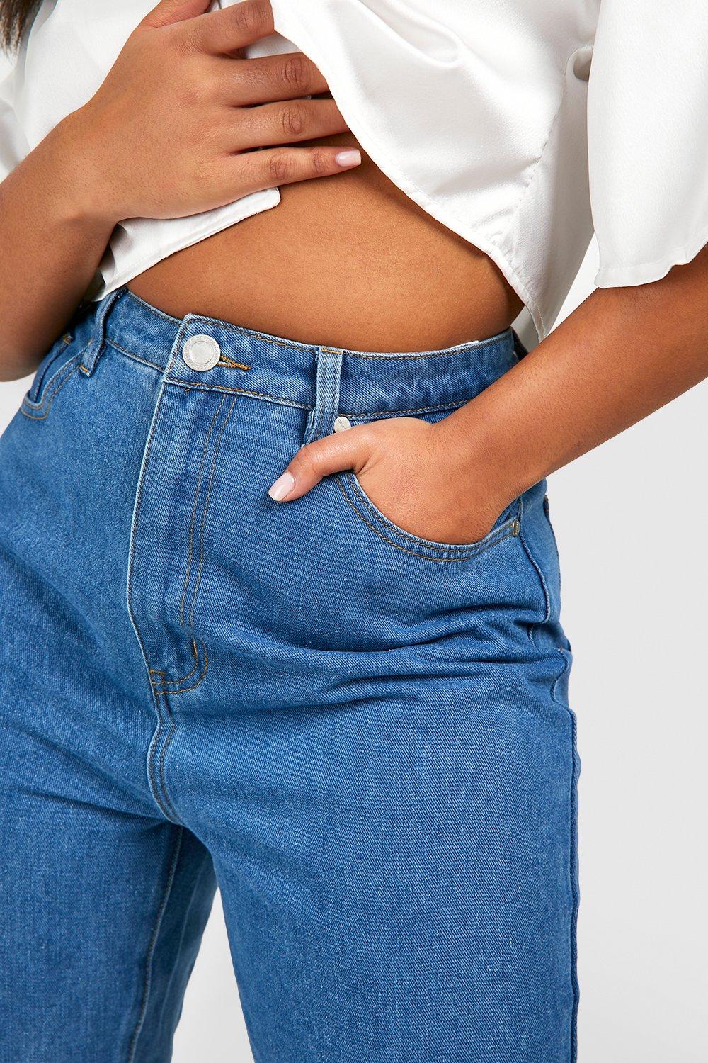 Women s Plus High Waisted Mom Jeans Boohoo UK